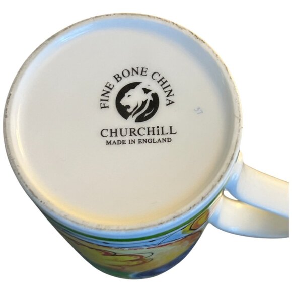 Vtg CHURCHILL Fine Bone China Porcelain Cups Farm Animals Hen Pig Cow Duck 4" T - Picture 9 of 16